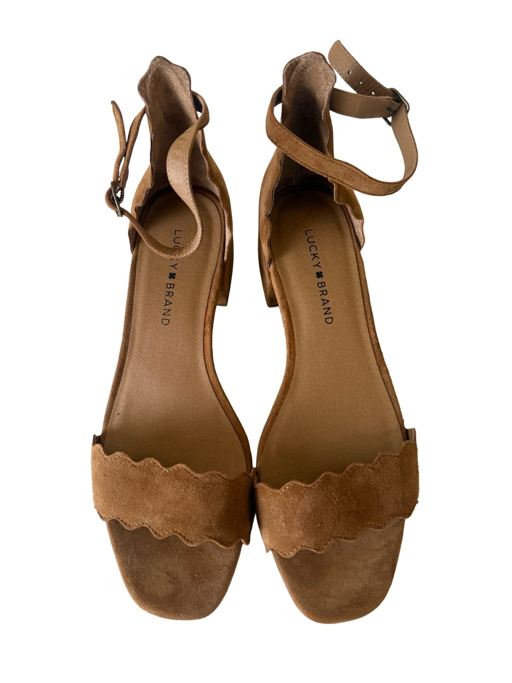 Lucky brand women’s Norrey sandals  Toasted Almond Suede Size 9.5 - Picture 4 of 5